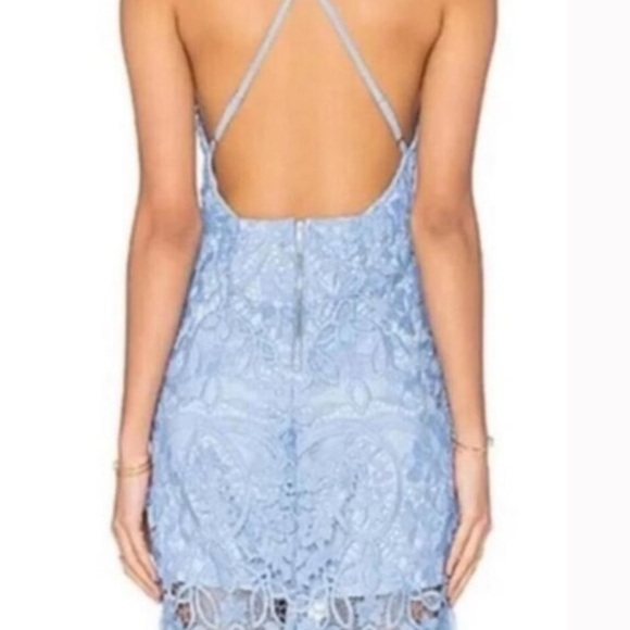 Lovers + Friends Blue Lace Dress - Picture 6 of 6